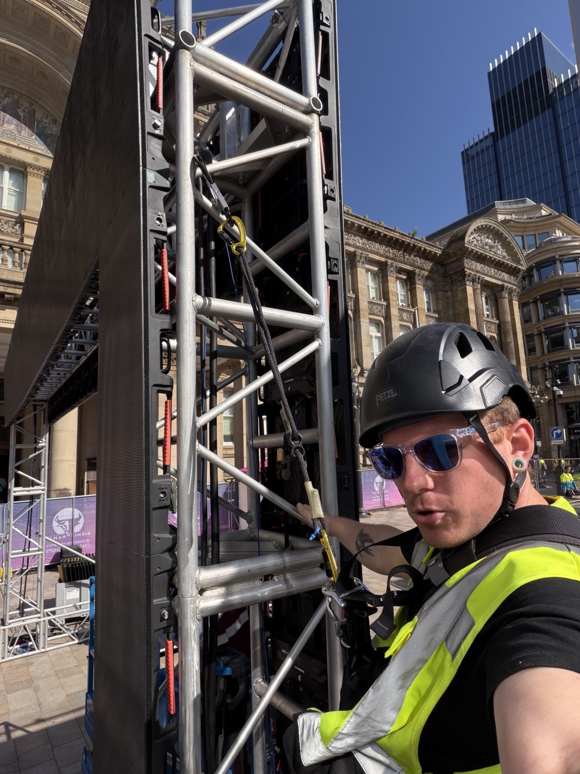 Outdoor LED technical work