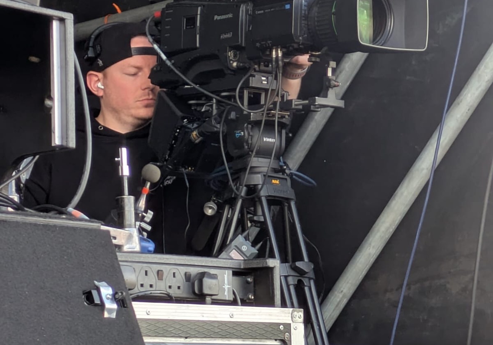 Camera operating at a live production