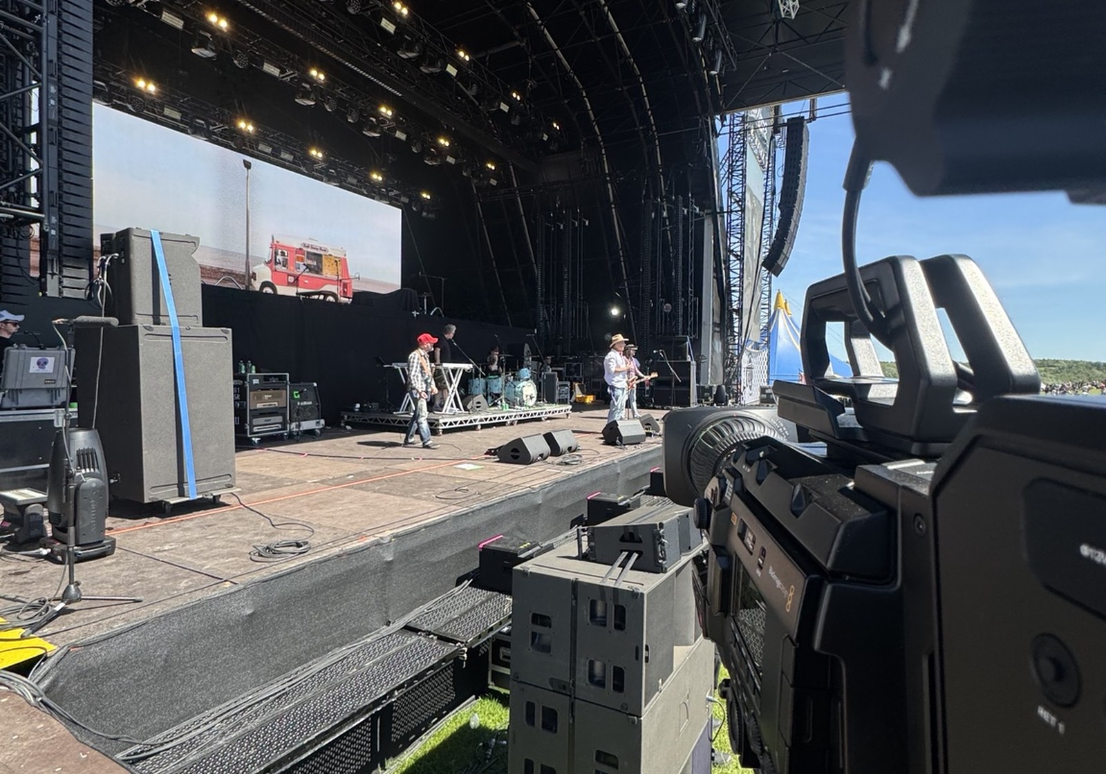 Camera position at a live outdoor event